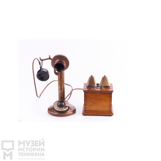 Телефонный аппарат-стойка системы АТС типа "Подсвечник" с микрофоном, наушником  и выносным звонком, модель WE 51AL