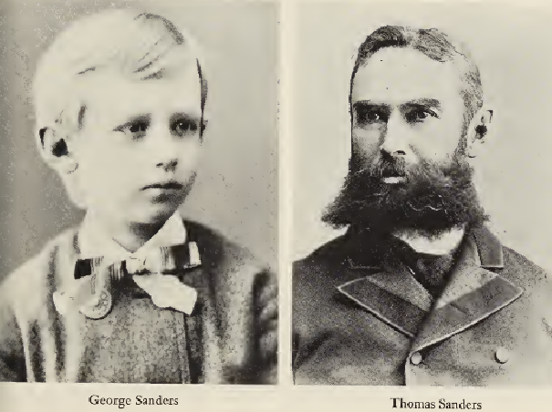 Слева – Джордж Сандерс, ученик Александра Белла; Справа – Томас Сандерс, его отец и спонсор предприятий Александра Белла.png