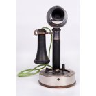Телефонный аппарат-стойка типа "подсвечник" типа "Autophone" для 30 номеров и 3 дополнительных линий с микрофоном и наушником в виде трубки Белла