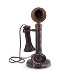 Телефонный аппарат-стойка системы АТС с наушником в виде трубки Белла и микрофоном, модель К8165